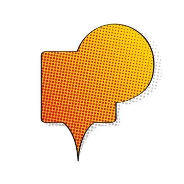 Comic bubble chat with halftone pattern Stock Illustration