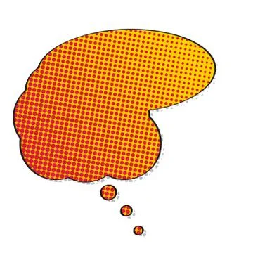 Comic bubble chat with halftone pattern Illustrazione stock