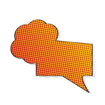 Comic bubble chat with halftone pattern Stock Illustration