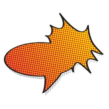 Comic bubble chat with halftone pattern 库存插图