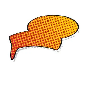 Comic bubble chat with halftone pattern Stock Illustration