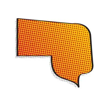 Comic bubble chat with halftone pattern Illustrazione stock