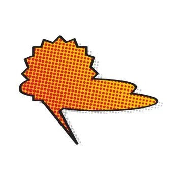 Comic bubble chat with halftone pattern Stock Illustration