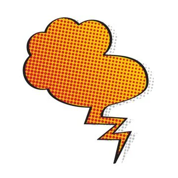 Comic bubble chat with halftone pattern Stock Illustration