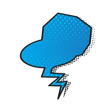 Comic bubble chat with halftone pattern Illustrazione stock