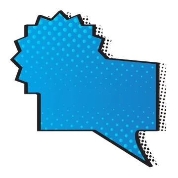 Comic bubble chat with halftone pattern 库存插图