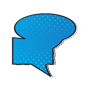 Comic bubble chat with halftone pattern Stock Illustration