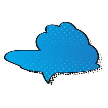 Comic bubble chat with halftone pattern Illustrazione stock