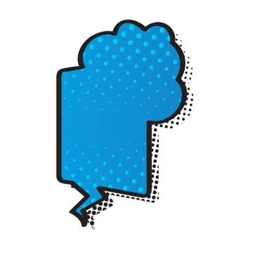 Comic bubble chat with halftone pattern 库存插图