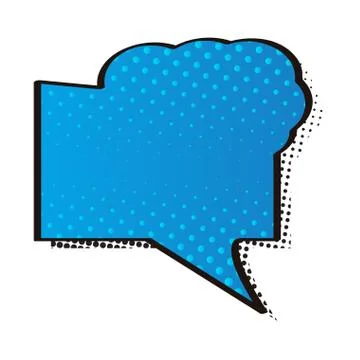 Comic bubble chat with halftone pattern Stockillustratie