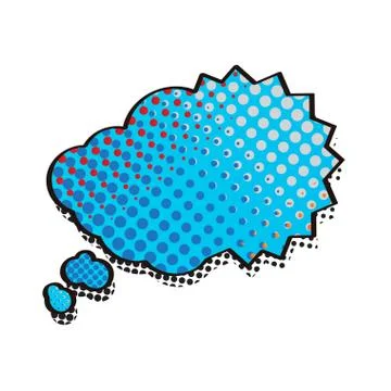 Comic bubble chat with halftone pattern 스톡 일러스트