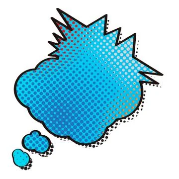 Comic bubble chat with halftone pattern Stock Illustration