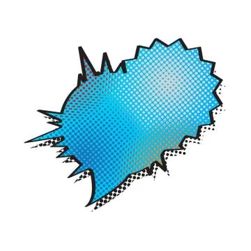 Comic bubble chat with halftone pattern Stock Illustration