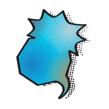 Comic bubble chat with halftone pattern Stock Illustration