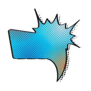 Comic bubble chat with halftone pattern Illustrazione stock