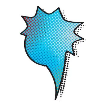 Comic bubble chat with halftone pattern Illustrazione stock