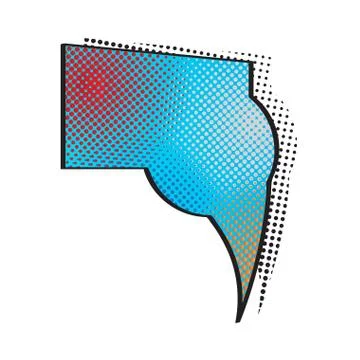 Comic bubble chat with halftone pattern イラスト素材