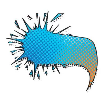 Comic bubble chat with halftone pattern Stock Illustration