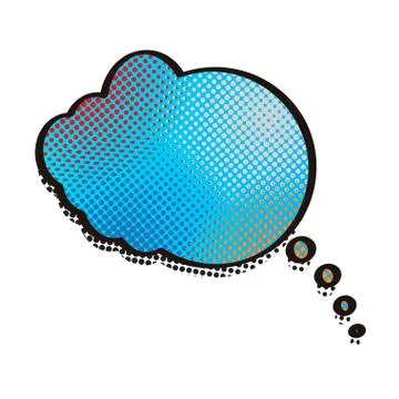Comic bubble chat with halftone pattern 스톡 일러스트