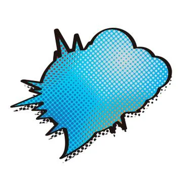 Comic bubble chat with halftone pattern Stock Illustration