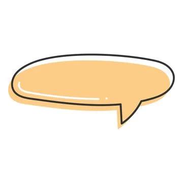 Comic bubble chat sketch icon Hand Draw Vector Stock Illustration