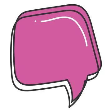 Comic bubble chat sketch icon Hand Draw Vector Stock Illustration