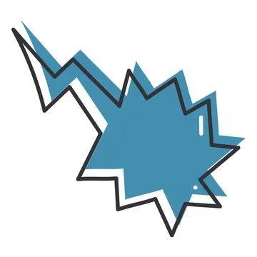 Comic bubble chat sketch icon Hand Draw Vector Illustrazione stock