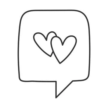 Comic bubble chat sketch icon Hand Draw Vector Stock Illustration