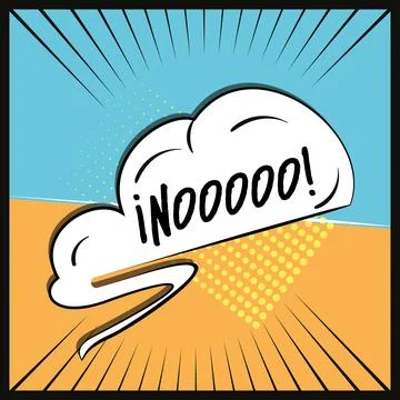 Comic bubble chat with text on a comic page Stock Illustration