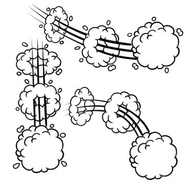 Comic bubble cloud. Cartoon black and white illustration. Stock Illustration