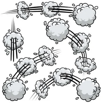 Comic bubble cloud. Cartoon black and white illustration. 库存插图