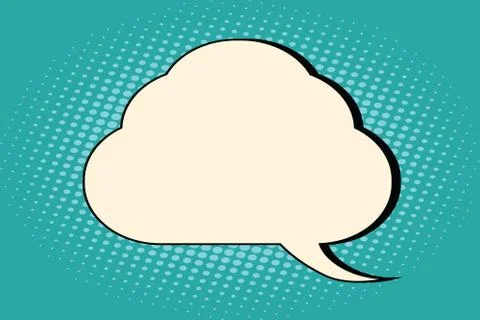 Comic bubble cloud silhouette Stock Illustration