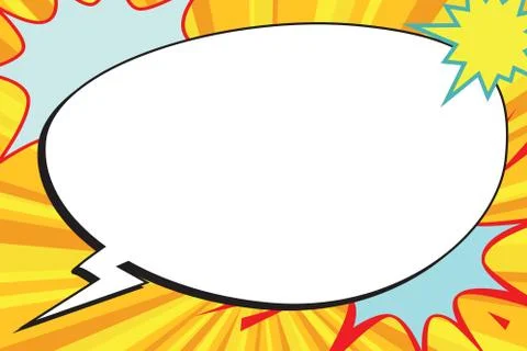 Comic bubble copy space pop art Stock Illustration