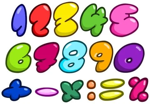 Comic bubble numbers Stock Illustration