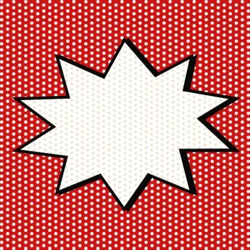 Comic Bubble in Pop Art Style on Red Dot Background. Vector illustration Stock-Illustration