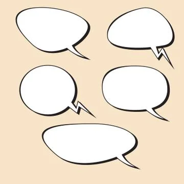 Comic bubble retro style Stock Illustration