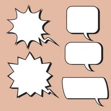 Comic bubble retro style Illustrazione stock