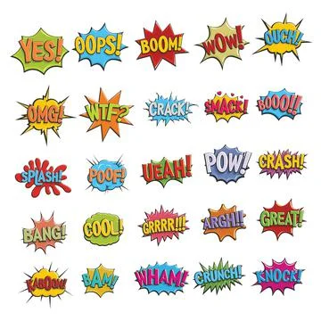 Comic bubble sound icon vector illustration for design and web isolated Stock Illustration