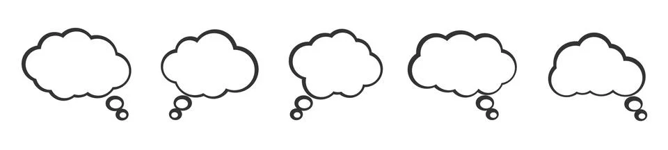 Comic Bubble Speech Balloons Speech Cartoon Speech Vector illustrator Stock Illustration