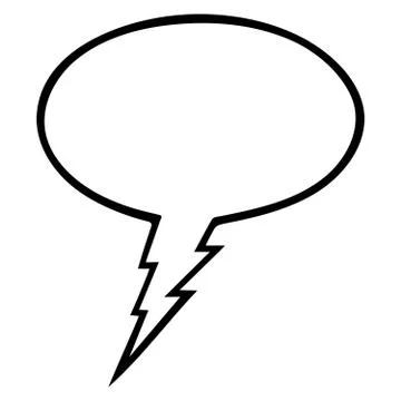 Comic bubble speech icon in outline style vector illustration for design and  イラスト素材