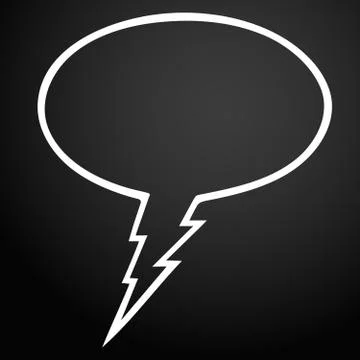 Comic bubble speech icon. Vector illustration Stock Illustration