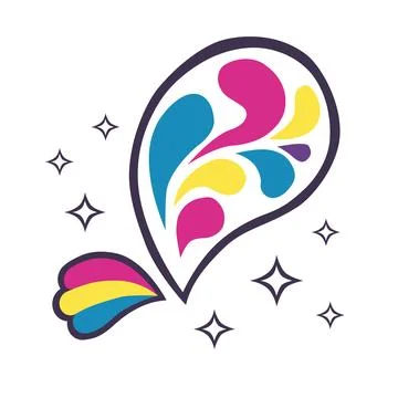 Comic bubble witth color splashes in it. Concept for creativity or creative.. Иллюстрация