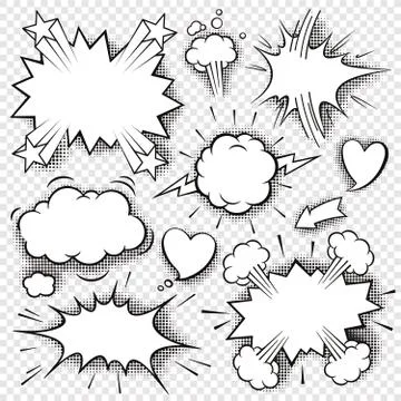 Comic bubbles and elements 3 Stock Illustration