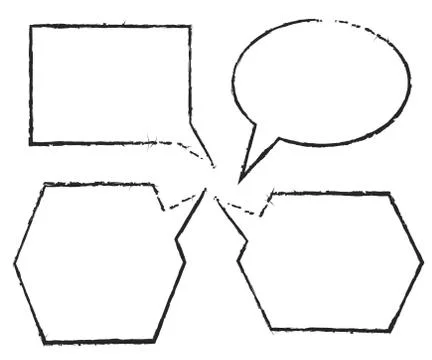 Comic bubbles collection on white background. Symbol. Stock Illustration