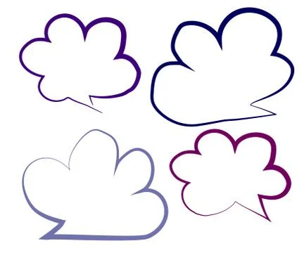 Comic bubbles collection on white background. Stock Illustration