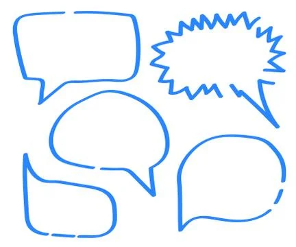 Comic bubbles collection on white background. Stock Illustration