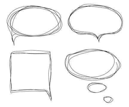 Comic bubbles collection on white background. Symbol. Vector. Stock Illustration