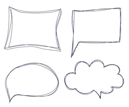 Comic bubbles collection on white background. Symbol. Stock Illustration