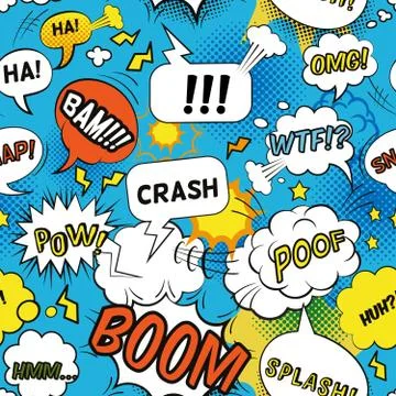Comic Bubbles Pattern Stock Illustration