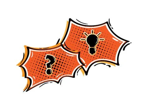 Comic bubbles with question mark and bubl Stock Illustration